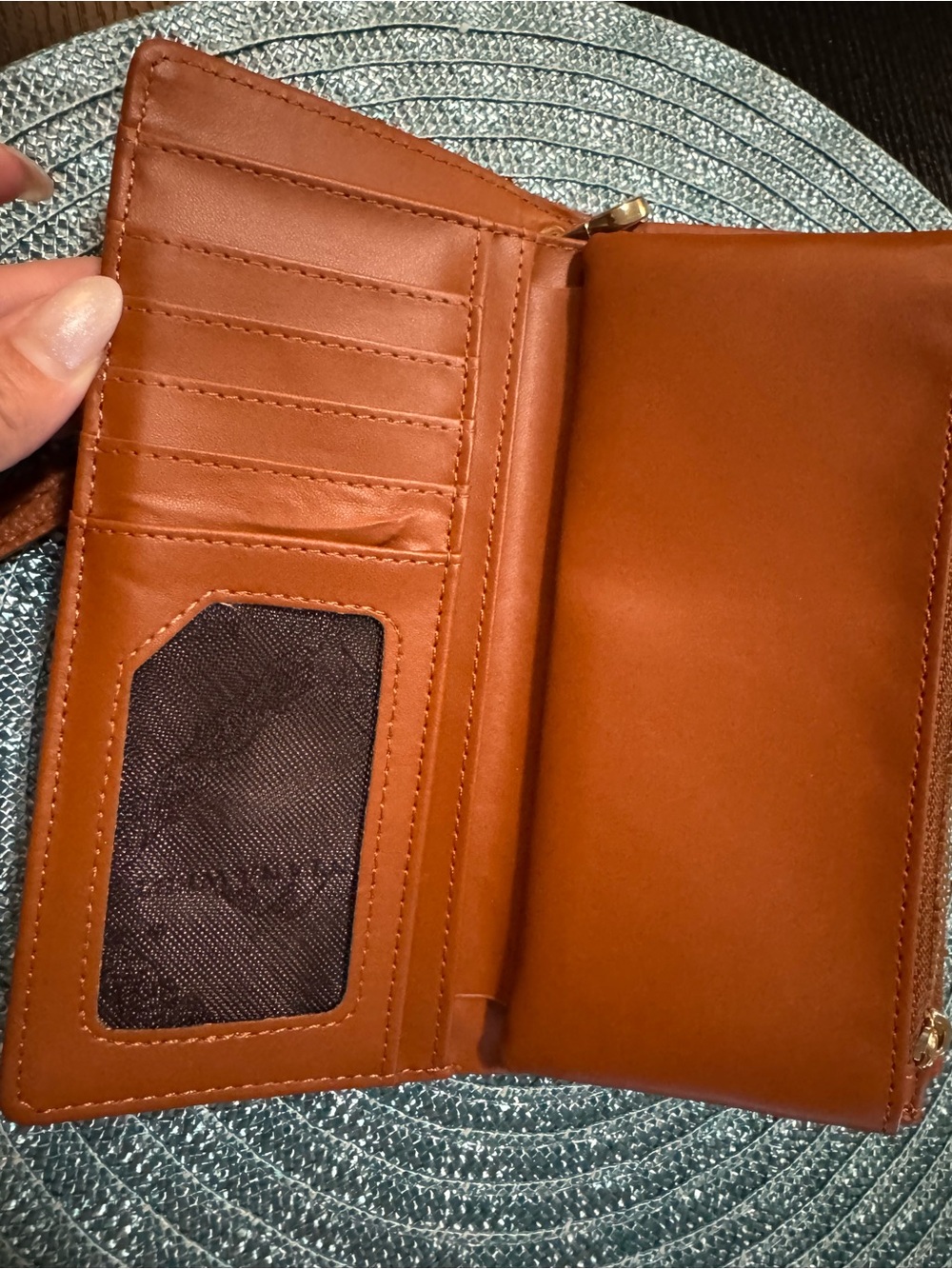 Montana West Pebbled Wristlet in Cognac - Picture 6 of 13